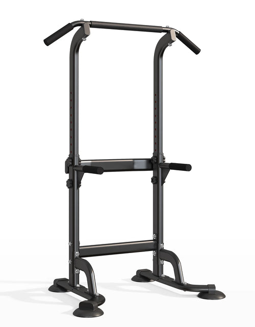 Load image into Gallery viewer, Power Tower Pull up Bar, Strength Training Workout Equipment with Adjustable Height, Black
