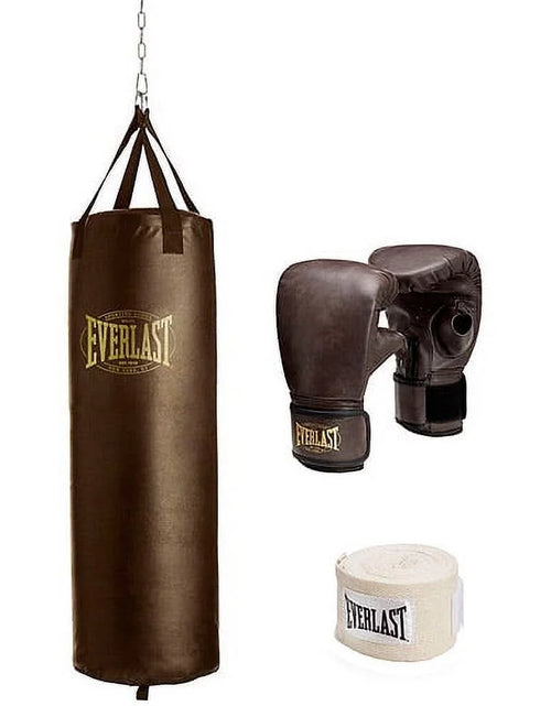 Load image into Gallery viewer, 100 Lb Vintage Heavy Bag Boxing Kit.
