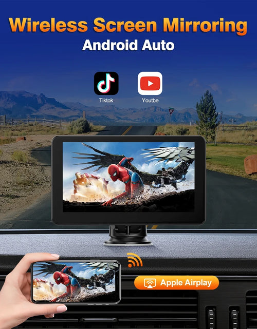 Load image into Gallery viewer, Portable Carplay Screen for Car,9-Inch Android Auto Screen with Backup Camera,Wireless Car Stereo with Voice Control,Bluetooth,Mirror Link,Gps Navigation for All Vehicles
